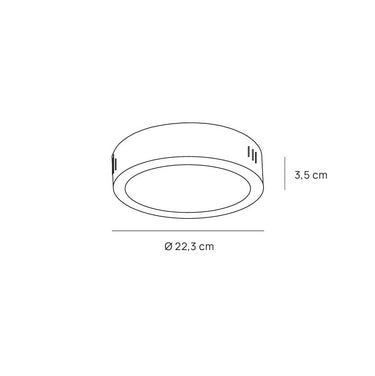 SUNNY Plafoniera LED tonda bianca 18W CCT regolabile Vivida luce Plafoniere